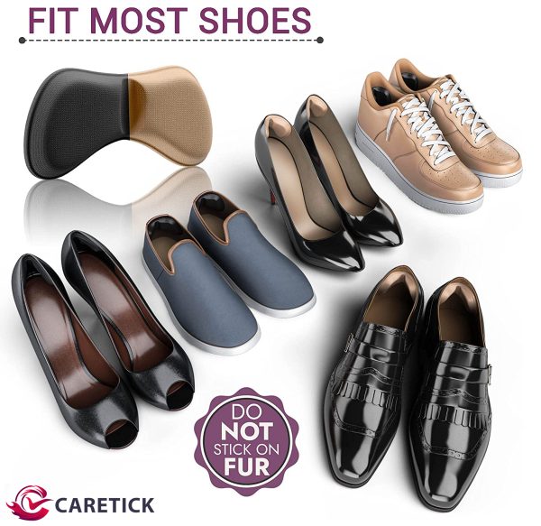 CareTick Heel Grip Liners Heel Protector (12 Pcs) Heel Cushion Pads for Loose Shoes, Self-Adhesive Heel Liners, Improved inner Sole Preventing Heel Slipping & Blisters (MHP-12) - Image 3